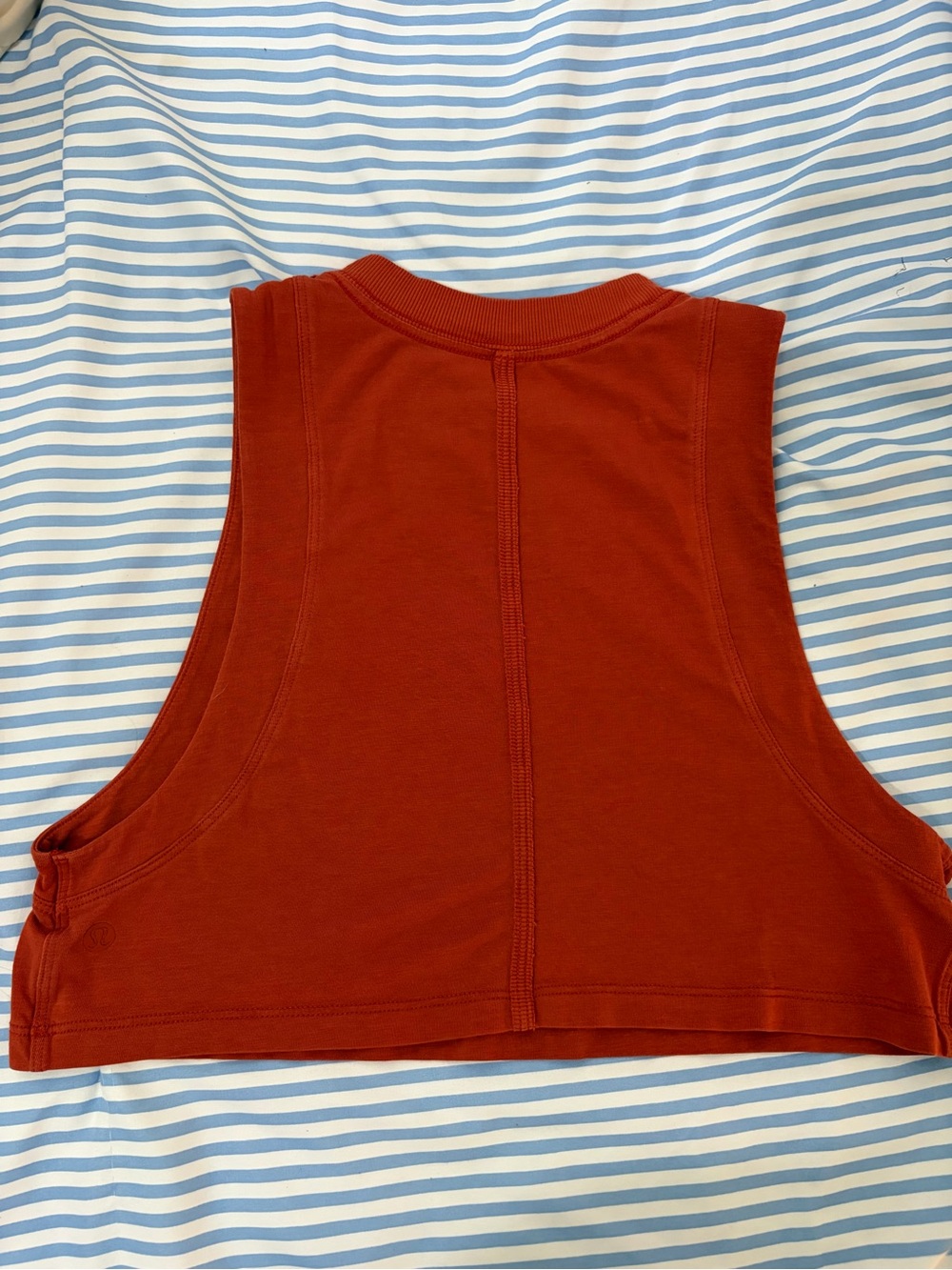 lululemon athletica Rust Crop Tank - Burnt Orange Sleeveless Top - Picture 2 of 3